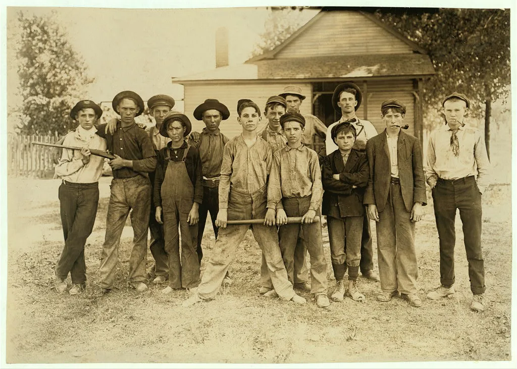 The Ball Team. Composed mainly of glass workers. Indiana. Aug. 1908.…