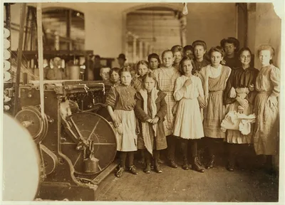 Newberry Mills (S.C.) Noon hour. All are working here. Witness, Sara…, South Carolina, 1908