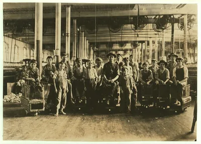 A few of the doffers and sweepers in the Mollahan Mills. Witness Sara…, South Carolina, 1908