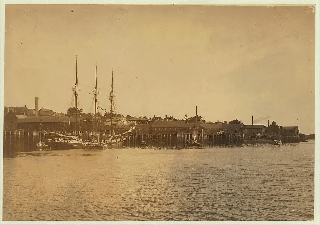 Sardine canneries at Eastport, Me.  Location: Eastport, Maine, 1911