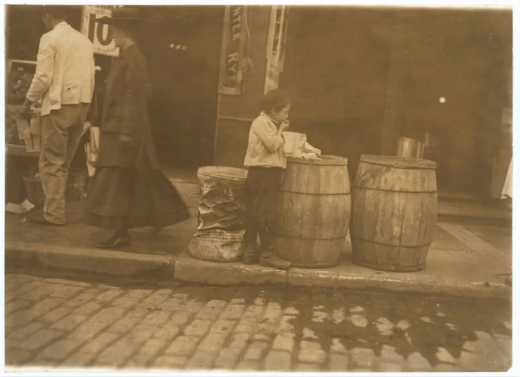 Patching Up a Meal. Boston Slums. Boston 1915 Exhibit.  Location:…, Massachusetts, 1909