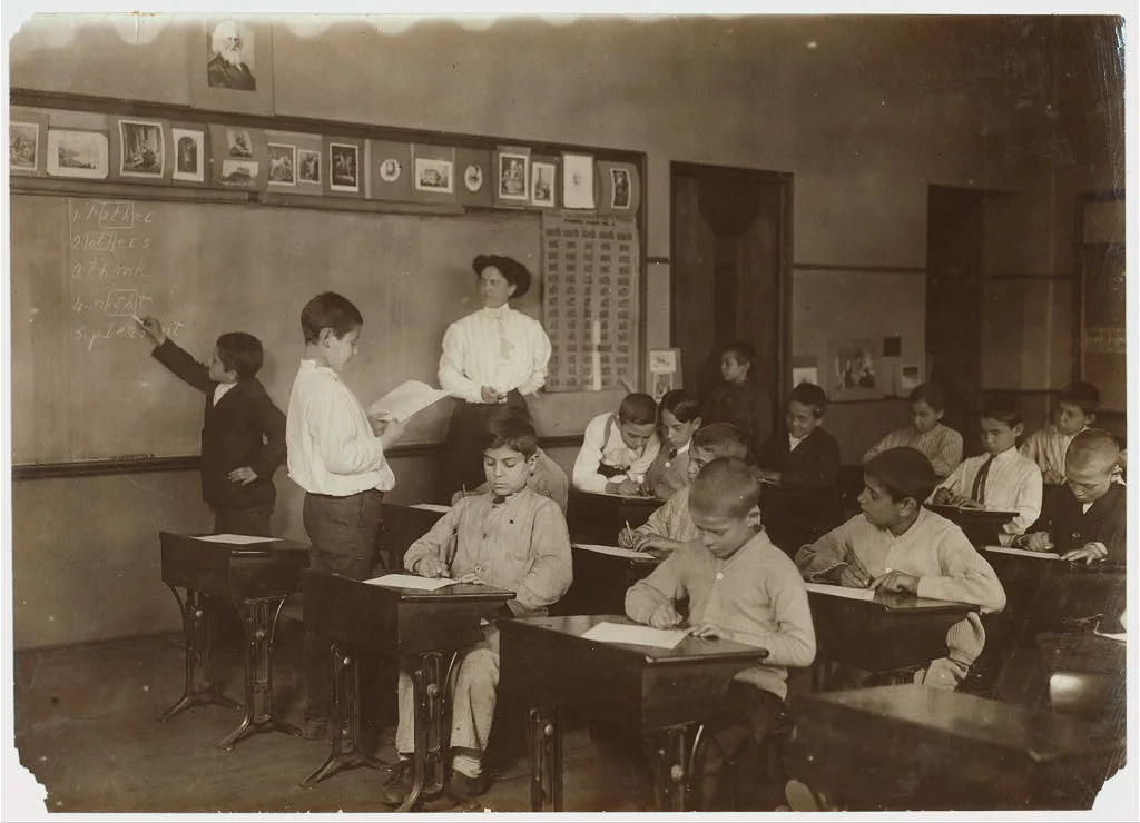 Pupil, Teachers of the Steamer Class in the Washington School. …, Massachusetts, 1909