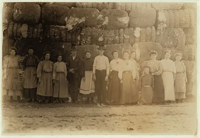 Group of employees in Lancaster (S.C.) Cotton Mills.  Location:…, South Carolina, 1908