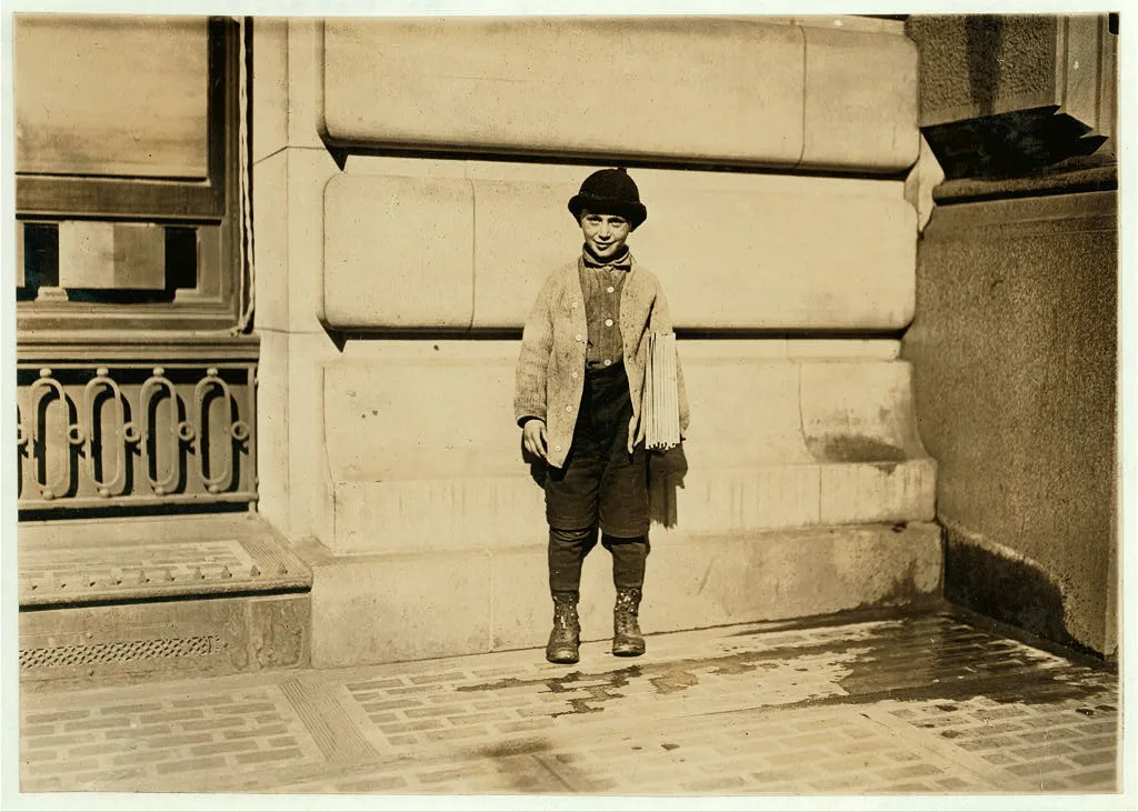 Berman Katzman a nine-year-old newsie in Hartford, Conn. Has been…, Connecticut, 1909