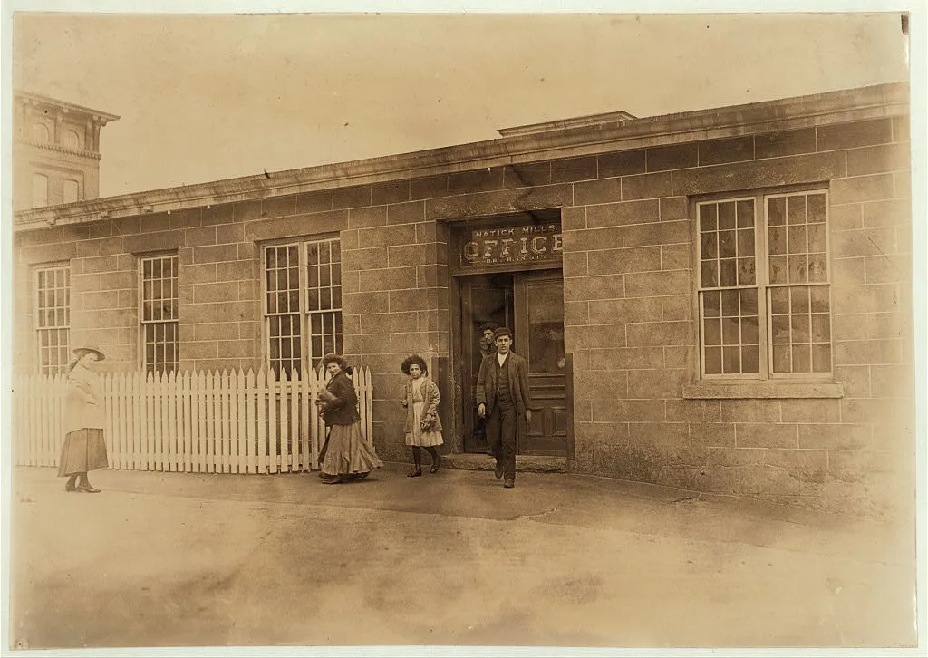 One of the many young girls working in the Natick (R.I.) Mills. Noon…, Rhode Island, 1909