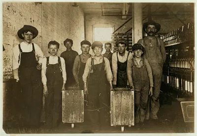 Clyde Cotton Mills, Newton, N.C. Doffers in the above mill. 50…, North Carolina, 1908