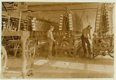 A doffer in the Melville Mfg. Co., Cherryville, N.C.  Location:…, North Carolina, 1908