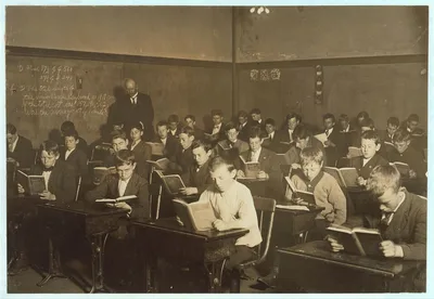 Working Boys of all Nationalities Making the Best of the Spare…, Massachusetts, 1909