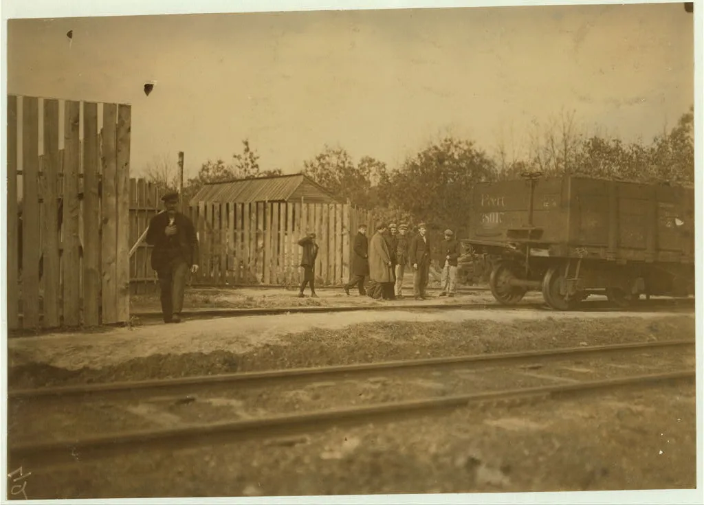 Noon hour, Cape May Glass Co. N.J. One of the small boys. Location:…, New Jersey, 1909