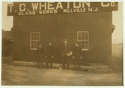 Going home from Wheaton Glass Co., Millville, N.J. Location:…, New Jersey, 1909