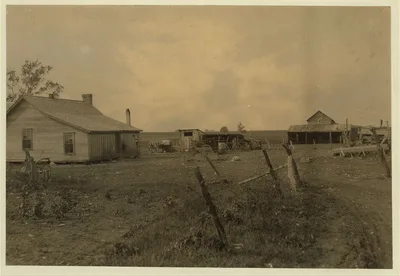Photograph from Texas: Home of family of "Renters." 9 members, near…
