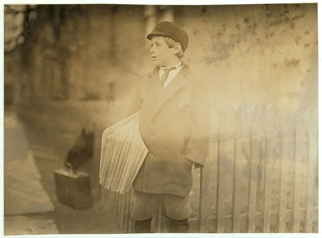 7:00 A.M. Sells before school, after school and Saturday and Sunday.…, Connecticut, 1909