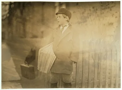 7:00 A.M. Sells before school, after school and Saturday and Sunday.…, Connecticut, 1909