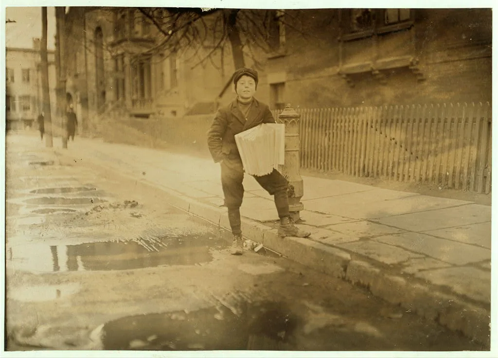 7:00 A.M. Sells before school, after school and Saturday and Sunday.…, Connecticut, 1909