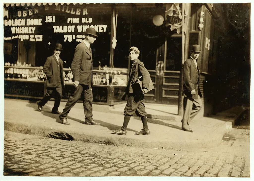 Sunday morning. One of the old-style bootblacks.  Location: Boston,…, Massachusetts, 1909