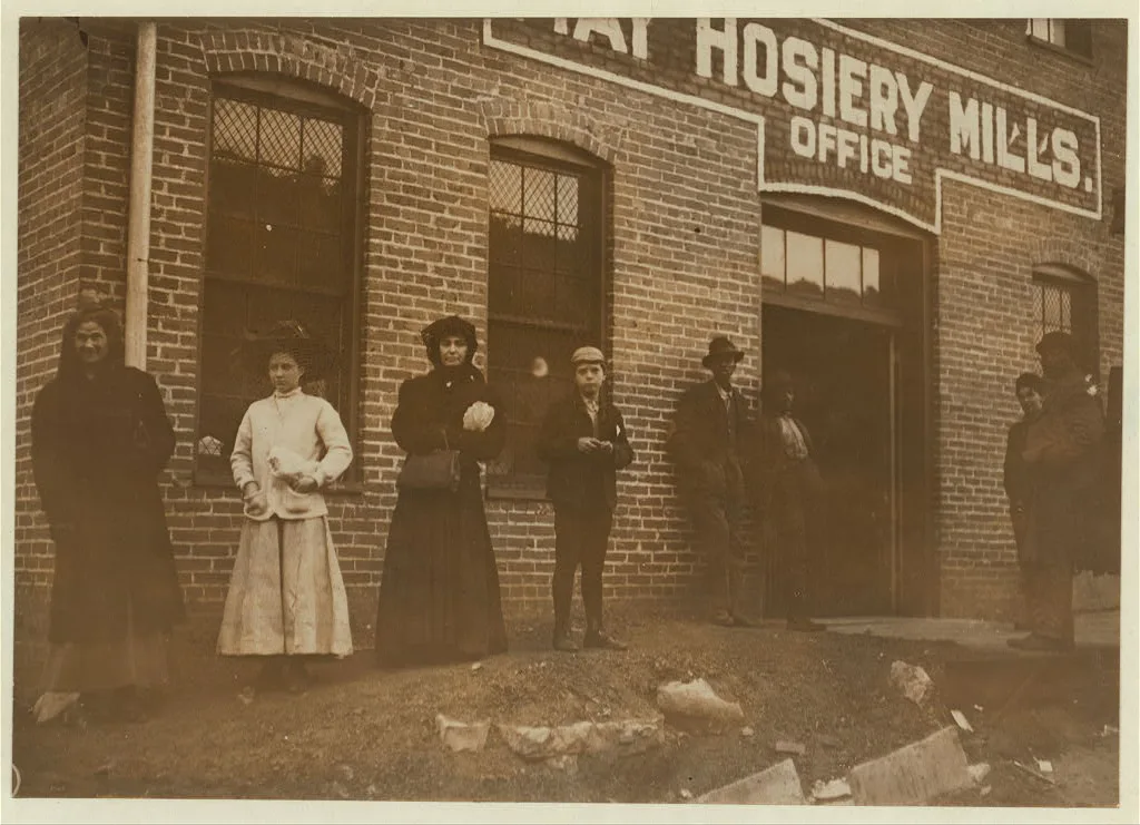 May Hosiery Mills. The boy is Harvey Curtis, 12 years old, turns…, Tennessee, 1910