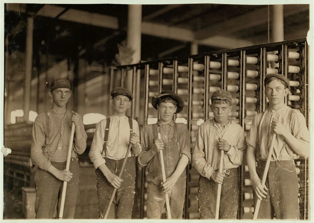 Some Sweepers in a N.C. cotton mill. N.C.  Location: North Carolina, 1908