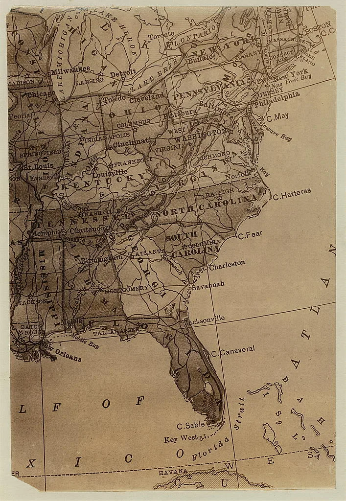 A map showing the location of the Oyster and Shrimp canneries of the…, 1913