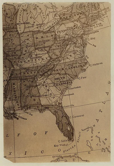 A map showing the location of the Oyster and Shrimp canneries of the…, 1913