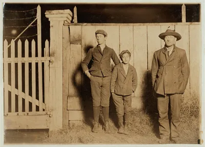 Flashlight photo of boys going home from King Mfg. Co., 6 P.M.…, Georgia, 1909