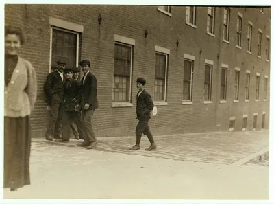 Small boy working in Cocheco Mfg. Co., Dover, N.H. Others much…, New Hampshire, 1908
