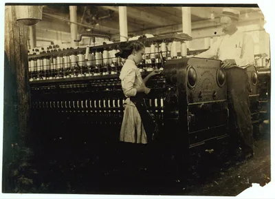 One of the young spinners and the Supt. Yazoo City Yarn Mills. …, Mississippi, 1911
