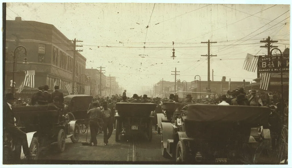 Col. Roosevelt addressing crowd at Ensley, Ala., on the occasion of…, Alabama, 1911