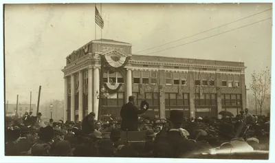 Col. Roosevelt addressing the crowd at Corey on the occasion of the…, Alabama, 1911