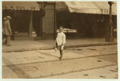 John Sims, 7 year old newsie, New Bedford, Mass. August 22, 1911.…, Massachusetts