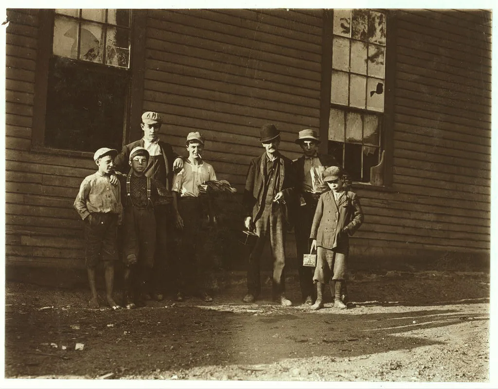 Two smallest boys working for Champlain Wood Working Mfg. Co.,…, Vermont, 1910