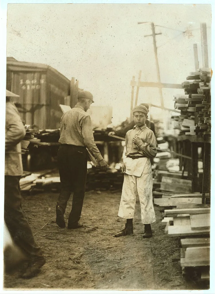Young boy working for Hickok Lumber Co., Burlington, Vt.  Location:…, Vermont, 1910