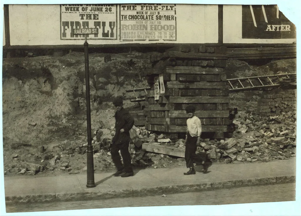 15 year old driver of oil wagon and his 10 year old helper. …, Massachusetts, 1916
