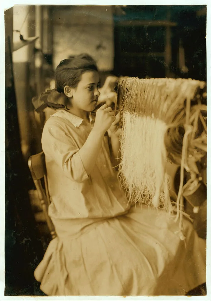 [Rhea Quintin - 14 years old. Hand drawing in on Webb frame. Been at…, Massachusetts, 1916