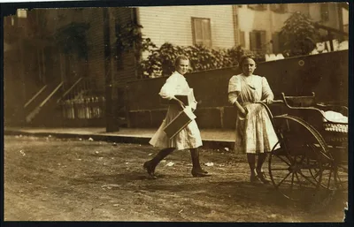One way to get the tags home.  Location: Roxbury, Massachusetts, 1912