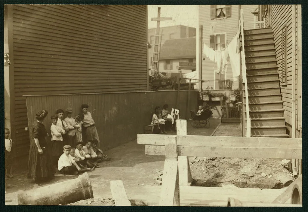 Yard full of home work. Some would not be in photo. 52 Medford…, Massachusetts, 1912