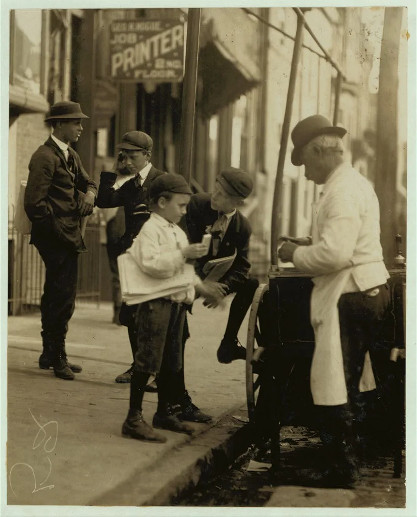 Where some of the newsboy's money goes.  Location: Wilmington,…, Delaware, 1910