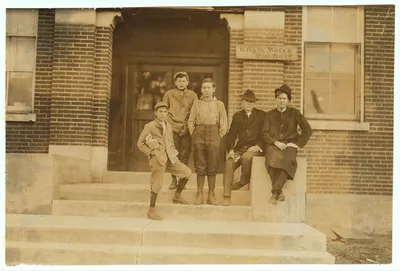 Group of boys working in Friedman Shelby Shoe Co. 6:30 A.M. (See…, Missouri, 1910