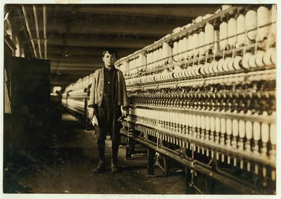 Andrew Stefanik, a bobbin boy, works as spare boy. (See #2637). …, Massachusetts, 1911