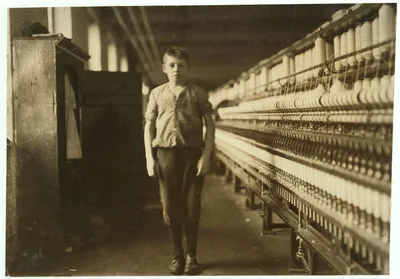 Dosilav Loselle, 6 Gardner Rd. (At his Machine) Young band boy in 5…, Massachusetts, 1911