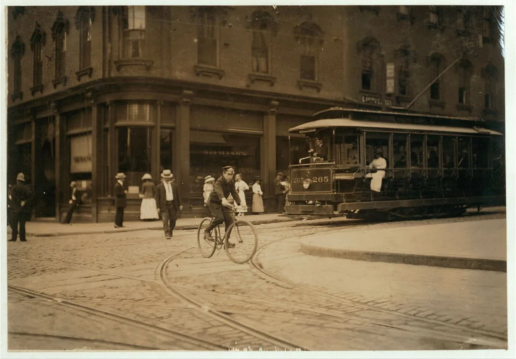 Young messenger in New Bedford.  Location: New Bedford, Massachusetts, 1911