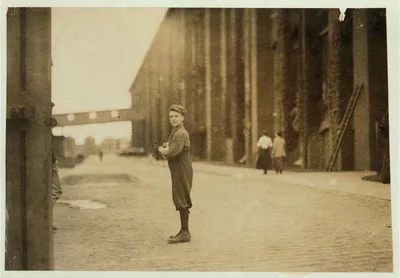 [Boy standing on street] Location: New Bedford, Massachusetts, 1911