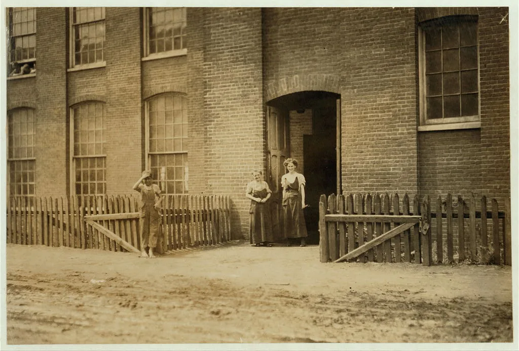 Manuel Oliver, George St., is small boy to left of dry works in…, Massachusetts, 1911