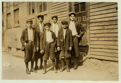 Group in which the two smallest are Camillo De Marco, 129 Common St.,…, Massachusetts, 1911