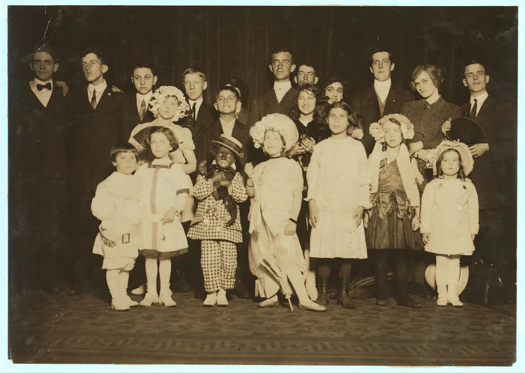 Group of children acting in the Majestic Theatre on Amateur Night.…, District Of Columbia, 1912