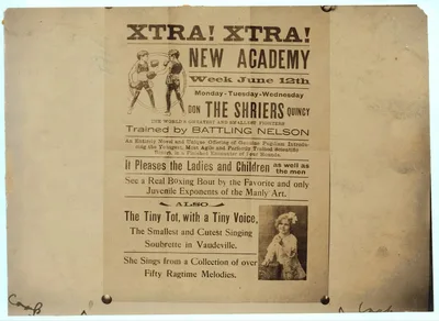 Photograph from District Of Columbia: [Hand bill advertising vaudeville acts by the…