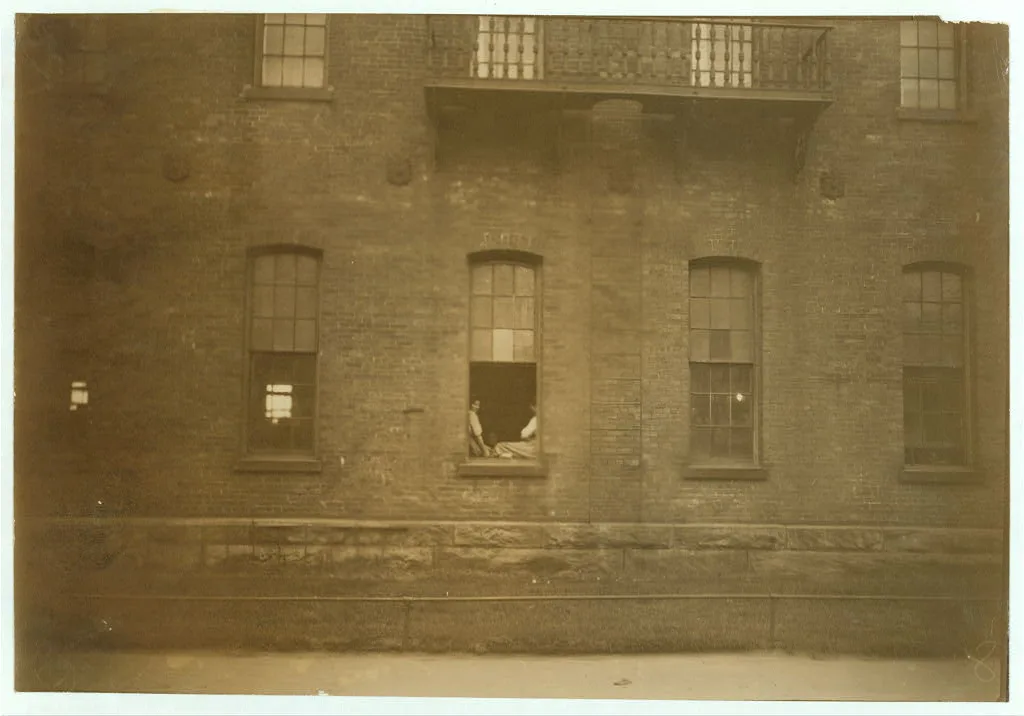 (For Child Welfare Exhibit 1912-13.) Narrow windows in Atlantic Mill…, Rhode Island