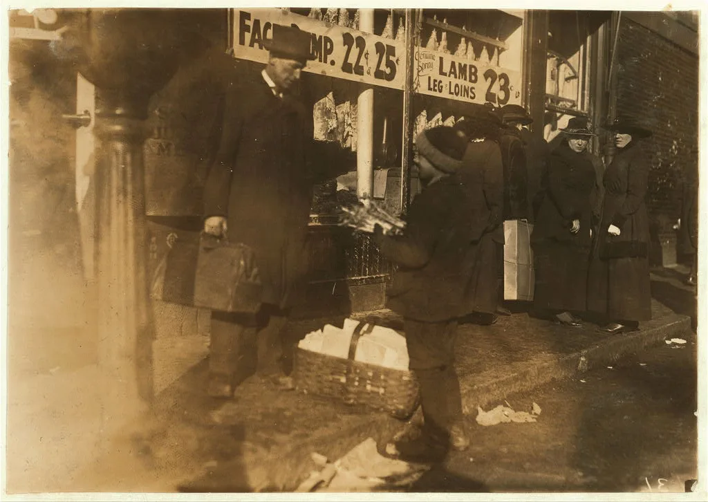 Selling celery at market.  Location: Boston, Massachusetts, 1917