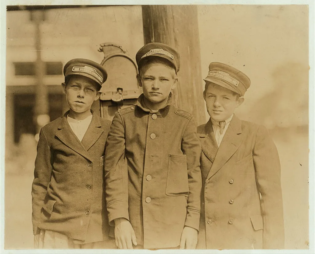 Jacksonville, Florida, Messenger boys. (See Report of E.F. Brown and…, 1913