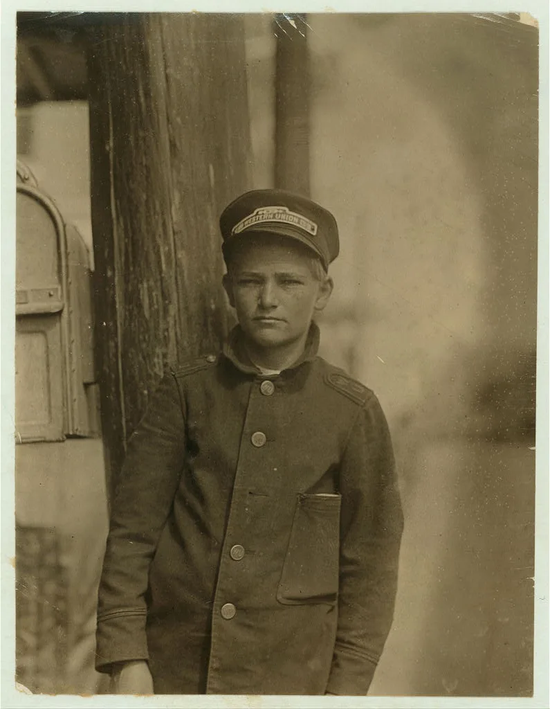 Jacksonville, Florida, messenger boy. (See Report of E.F. Brown and…, 1913