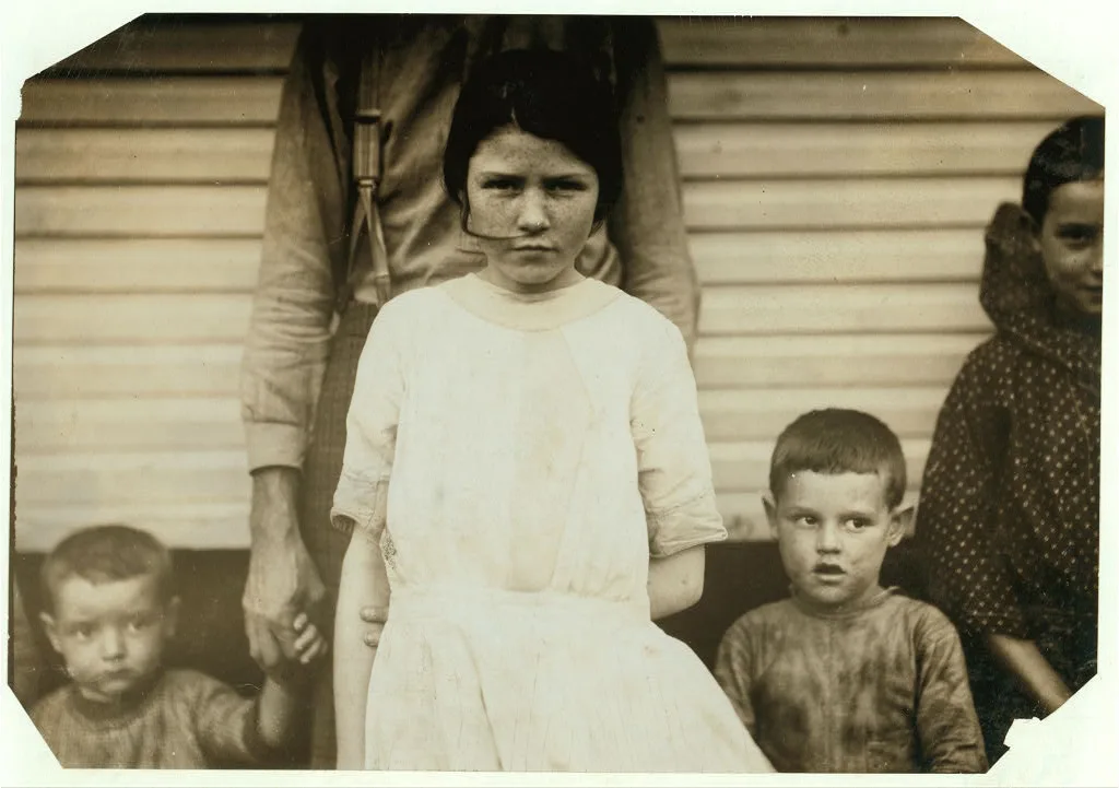 Gracie Clark, 269 A Street (with white dress) has been a spinner in…, Alabama, 1913